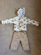 Zestaw dziecięcy zimowy miś 24m kurtka + ocieplane