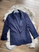 granatowa marynarka żakiet H&M 34 xs klasyczna do pracy biuro