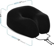 Poduszka podróżna Everlasting Comfort z pianki memory – czarna