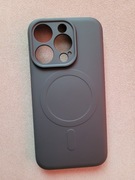 Etui iPhone 15 Pro  Magsafe HQ Phone Case Matt Premium Soft Silicone  Black