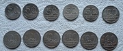 Zestaw 12x monety  50 zł i 100 zł złotych 1990 rok - MENNICZE