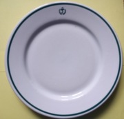 Talerz obiadowy Służba Zdrowia, PRL.  Lubiana .