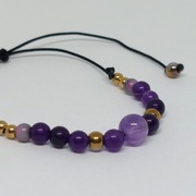 Bransoletka ręcznie robiona ametyst 