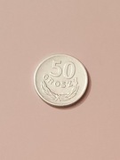50 Groszy  Aluminium . Moneta obiegowa z roku 1968 . Stan  - bardzo dobry .