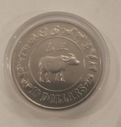 10 dolarów Singapur Rok Bawoła
