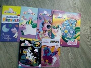 Książeczki zestaw jednorożce koniki zadania łamiglowki 