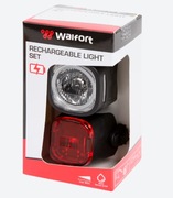 Lampki rowerowe akumulatorowe USB C Przód + Tył Walfort