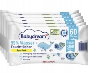 Chusteczki Babydream 99% wody 6x60szt.=360szt.