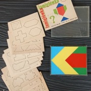 Łamigłówka układanka zabawka figury Spółdzielnia Polimer Łódź PRL lata 70