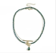 Dwunastowarstwowy Naszyjnik "Emerald Dream" – Zieleń i Złoto