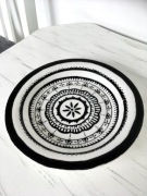 Boho talerz etniczny wzór ręcznie zdobiony