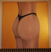 Obraz autorski akryl na płótnie akt aesthetic 