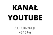 Kanał YT z 345 tys. subskrypcji