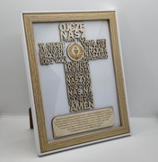 Pamiątka Pierwszej Komunii Świętej - Ramka z Modlitwą Ojcze Nasz sklejka