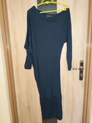 14 Asymetryczna granatowa długa sukienka rozmiar S