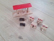 Drzewa zwierzęta ludzie domy tory brio