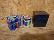 Akumulatory akumulatorki 18650 + akumulator 12V