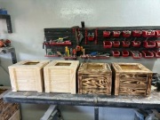 donice z drewna różnego rodzaju 