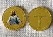 Jezus Zbawiciel-moneta pozłacana