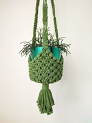 ZIELONY WISZĄCY KWIETNIK Ze Sznurka ZIELONA DEKORACJA