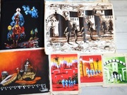 MAROKO- SZTUKA BERBERSKA- KOLEKCJA 6 OBRAZOW