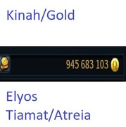 Aion Classic kinah/gold elyos tiamat/atreia