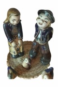 Unikatowa para figurek ceramicznych – Styl Vintage / PRL