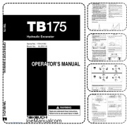 Takeuchi TB175 Excavator Operator Manual Instrukcja obsługi, operatora, DTR