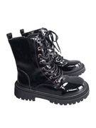 Nowe czarne lakierowane botki buty damskie 38/39 zasuwak