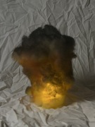 Świecący efekt wybuchu warhammer 40k diorama teren makieta dym modelarstwo