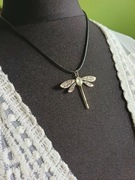 Naszyjnik Ważka z kamieniem księżycowym