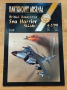 Kartonowy Arsenał - British Aerospace Sea Harrier + owiewka kabiny.