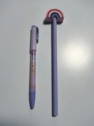 Barbie ołówek i długopis fioletowe wkład niebieski