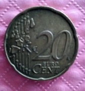 UNIKAT RZADKOŚĆ DESTRUKT! LICYTACJA MONETA 20 EUROCENT Włochy 2002