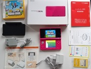 Nintendo 3DS konsola Gloss Pink CTR-001 Region Japonia, pudełko, manual gra