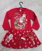 Ocieplana sukienka bawełniana święta 98