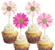 Toppery pikery na tort – 4 kwiaty 