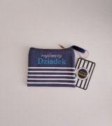 granatowe etui na klucze marki Eloy z napisem „najlepszy Dziadek”