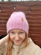 Czapka merino moher jedwab