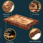 Ręcznie robiona deska do krojenia z litego drewna | End Grain | WYPRZEDAŻ