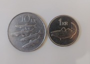 Islandia monety zestaw: 2 sztuki, różne 