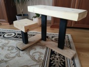 Kwietnik/stojak w loftowym stylu drewniany kątowy