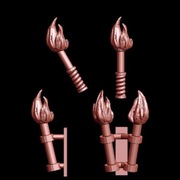 Pochodnie do baz i dioram - 24 sztuki