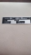Tabliczka znamionowa Alfa Romeo Spider, antyk
