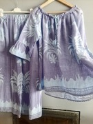 Komplet letni  lawendowy jak len 100%bawełna od L do 3xl 