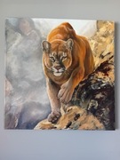 Puma akryl na płótnie 50x50