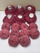 Włóczka wełna motki moher bordowe 550 g