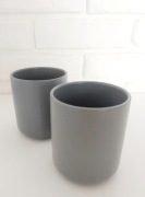 Szary grafitowy kubek ceramiczny bez ucha 280 ml