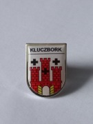 Herb miasta i gmina Kluczbork przypinka pin odznaka wpinka