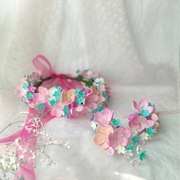 Wianek lawendowy na głowę, wianek na sesję zdjęciową, ozdoba do włosów różo